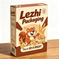 Scatola di Cartone Ondulato di Alta Qualità per Cereali a Forma di Serpente, Confezione Personalizzata Stampata e Pieghevole
