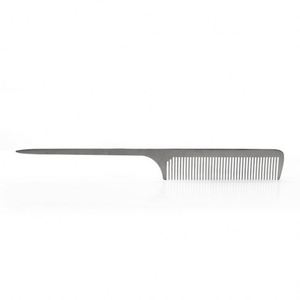 Peigne en métal gravé au laser avec logo pour salon de coiffure, peigne à queue de rat en acier inoxydable argenté, peignes à tresser - Product Image 3