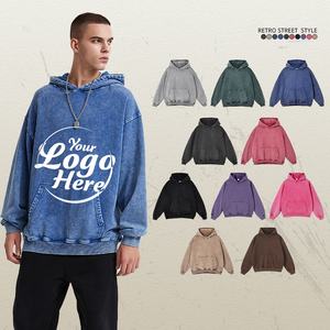 Sudadera con capucha de gran tamaño con estampado Digital personalizado para hombre, sudadera de algodón pesado Vintage, ropa de calle, Jersey de invierno para hombre - Product Image 1