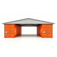 Tente de stockage extérieure imperméable, abri industriel pour garage, entrepôt, toit en tôle d'acier colorée, personnalisation possible