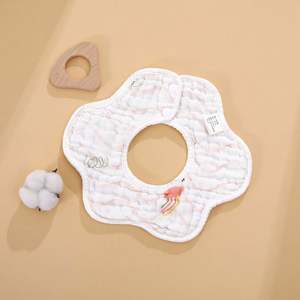 In Stock Solid Color <b>Baby</b> Bibs Six Layers <b>Muslin</b> Cotton and Burp Clothes Organic Cotton for <b>Baby</b> Bibs Boy - Product Image 2