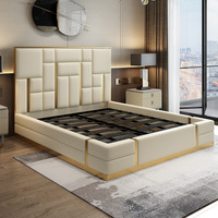 Cama de cuatro piezas conjunto king size conjunto de lujo muebles de dormitorio individual doble almacenamiento niños camas individuales litera