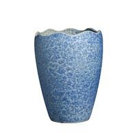 Vaso da fiori Jingdezhen moderno smaltato, traspirante, con bocca larga, in ceramica grezza, verde, per piante grasse, modello Old Pile, Cliff Pile, Master Pot