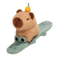 Mignon animal Capybara anneau peluche jouets unisexe enfants poignet ornement pour les fêtes en gros jouets en peluche pour les enfants