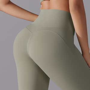 Leggings de yoga pour femmes, taille haute, dos en V, effet push-up pour la gym, le fitness et les entraînements professionnels - Product Image 3