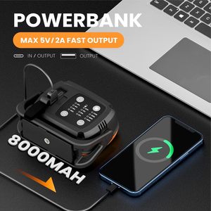 COB ซุปเปอร์ไบรท์ 8000mAh ไฟ LED ทำงานแบบชาร์จไฟได้หรี่แสงได้ 2000LM แบตเตอรี่สปอตไลท์อลูมิเนียม 6500K สำหรับถนนโรงแรมเวิร์คช็อป CO - Product Image 4