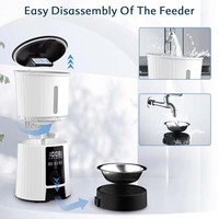 Distributeur automatique de nourriture pour animaux de compagnie de qualité supérieure en plastique intelligent avec bol en acier inoxydable de 4 L, distribution quantitative programmée pour chat et chien