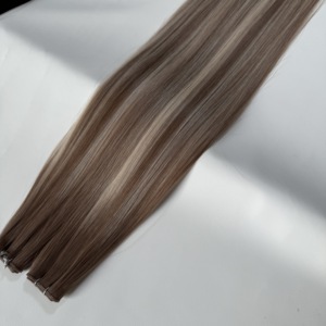 Extensioni di Capelli Remy Russi a Doppia Trama Liscia, Lunghezza 14-24 Pollici, Colori Personalizzabili, 50g/pezzo, Invisibili, Sbiancate Singolarmente - Product Image 6