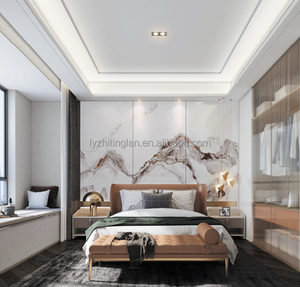 Pannello Murale Moderno Europeo <span class=keywords><strong>in</strong></span> PVC Effetto Marmo, Anti-Umidità e Impermeabile <span class=keywords><strong>in</strong></span> WPC Carbone di Bambù, Rivestimento <span class=keywords><strong>in</strong></span> <span class=keywords><strong>Legno</strong></span> con Design Geometrico <span class=keywords><strong>per</strong></span> <span class=keywords><strong>Camera</strong></span> <span class=keywords><strong>da</strong></span> <span class=keywords><strong>Letto</strong></span> - Product Image 2