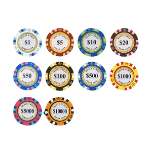 Bộ bài Poker bằng đất sét in tùy chỉnh Monte Carlo Casino Royale 14g 40mm và khay đựng tiền cho trò chơi tiền mặt - Product Image 4