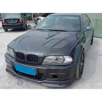 Capot moteur en fibre de carbone noir personnalisé (pré-LCI et LCI) pour BMW Série 3 E46 M3 Coupé et Berline – Amélioration du capot moteur en fibre de carbone