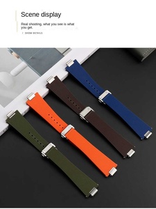 Nouveau <span class=keywords><strong>bracelet</strong></span> de <span class=keywords><strong>montre</strong></span> en <span class=keywords><strong>silicone</strong></span> avec goupille à dégagement rapide en métal pour <span class=keywords><strong>montre</strong></span> Tisso Prx 35 mm 40 mm avec fermoir déployant de luxe - Product Image 2
