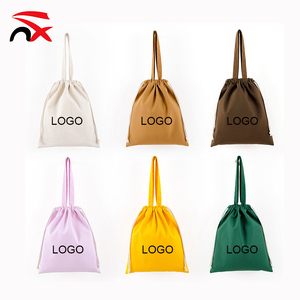 Hn Best Selling Custom logo Printed Eco Friendly Drawstring Bag Canvas Bag with Handle