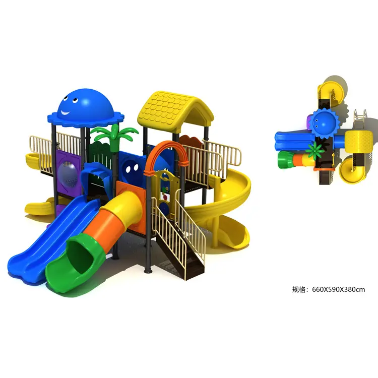 Toboggan et balançoire d'intérieur pour enfants ensemble de toboggan en plastique multicolore multifonctionnel pour enfants en gros