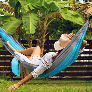 Hamaca de Camping Plegable y Ligera, de Nailon, para Exteriores, con Bolsa de Transporte Portátil, para Playa, <span class=keywords><strong>Jardín</strong></span>, Picnic - Product Image 6