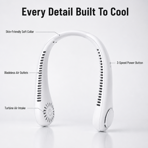 2025 New Arrivals 1200Mah Usb Portable <b>Neck</b> <b>Fan</b> Rechargeable Mini Charging <b>Fan</b> Outdoor Quick Cooling Sports Style Hands-Free - Product Image 2