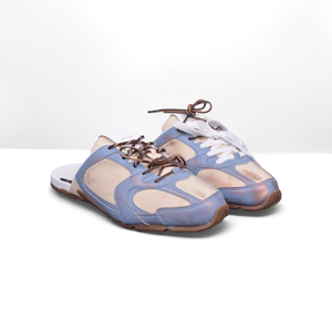 <b>Half</b> <b>slip</b> on designer style slippers top-quality genuine leather laced design fashionable brand sports slippers - Product Image 2