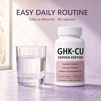 Complément Alimentaire OEM en Capsules de Peptides de Cuivre GHK-CU pour Adultes, Favorisant la Santé Cellulaire de la Peau, le Bien-être Relatif au Collagène et la Jeunesse