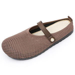 Zapatillas deportivas ligeras y transpirables para mujer, zapatillas deportivas de verano, suela blanda, malla hueca, estilo tejido - Product Image 4