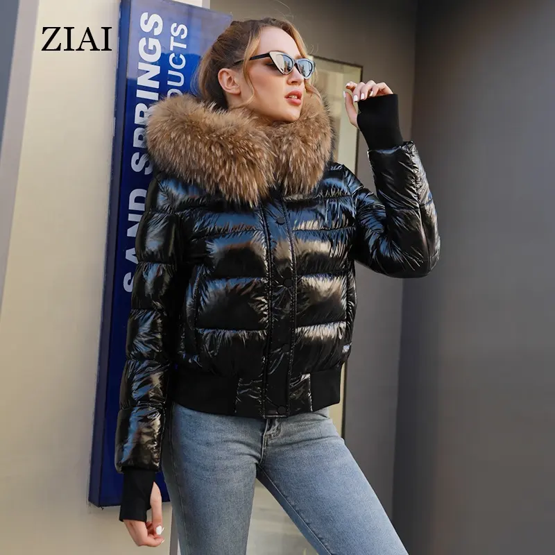 Fur Woman Coat Wholesale Puffer Coats Women With Big Fur Hood Ladies Padded Jacket High Quality Winter Warm Coat