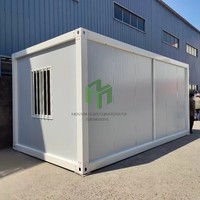 Casa Contenedor Prefabricada de 40 pies al por Mayor, Casa Prefabricada Económica Hecha de Panel Sándwich y Acero, Empacada en Contenedor