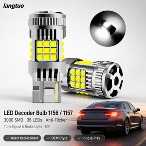 หลอดไฟ LED 3030 36SMD ป้องกันไฟกระพริบเร็วเกินไป ไม่มีข้อผิดพลาด CANBUS รุ่น 1156 1157 7440-7443-3156-3157 สำหรับไฟเลี้ยวและไฟเบรกในรถยนต์ - Product Image 1