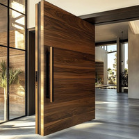 Portes d'entrée en bois massif sur mesure pour projets de villas