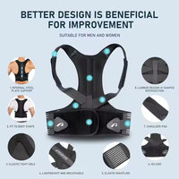 Correcteur de posture en néoprène, sangle de soutien pour redresser le dos, ceinture légère et respirante, unisexe, pour usage sportif