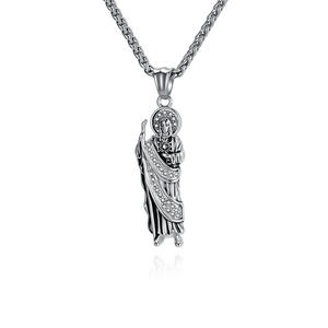 Saint Julien Titanium Steel Necklace Stainless Steel Pendant <b>Cross</b> Shape Unisex Fashion Jewelry Retro Classic Design - Product Image 1