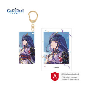2025 Chine Officiellement Licence <span class=keywords><strong>Genshin</strong></span> <span class=keywords><strong>Impact</strong></span> Zhongli Raiden Shogun Anime Acrylique Porte-clés Avec Polaroid Photo Sets - Product Image 3
