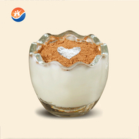 Pot à pudding en verre en forme d'œuf de qualité alimentaire, marque BROTHER, le plus populaire, avec couvercle en bois, modèle GJ029PY, vente en gros
