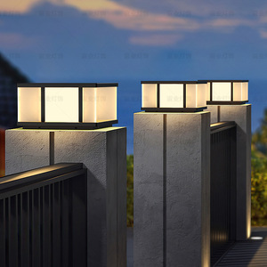 Lámparas Solares Okunaga para Postes de Puerta, Lámpara de Columna Impermeable para Cercas, Iluminación para Patio de Villa - Product Image 3