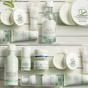 Oem Customization Organic Aloe Vera Gel Face Body Korean Whitening Skin Care Set