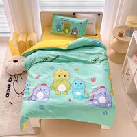 Housse de couette pour enfants avec motif d'animaux mignons en coton, couverture de couette en mousseline de gaze à 2 couches pour tout-petits
