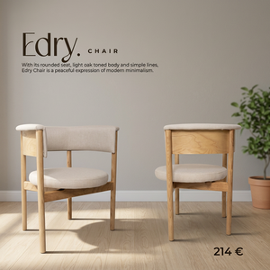 Chaise de salle à manger rembourrée de style minimaliste moderne avec cadre et assise en bois arrondis pour salles à manger et bars - Product Image 3