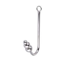Perles anales en acier inoxydable argenté pour adultes, crochet de bondage, plug 100% étanche, certifié CE, dispositif de contrainte SM MR10NR pour jeux SM