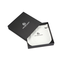 Boîtes de rangement pour bijoux en papier rigide recyclable blanc de petite taille avec logo imprimé personnalisé luxueux, gaufrage