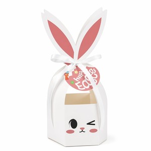 Custom Rabbit Paper Gift <b>Box</b> Easter Candy Packaging <b>Box</b> with Ribbon for Chocolate Cookies <b>Party</b> Favors - Product Image 2