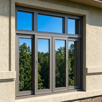 Ventana Corredera de Doble Cristal de Aluminio de Alto Rendimiento con Diseño Moderno, Adecuada para Balcones Residenciales