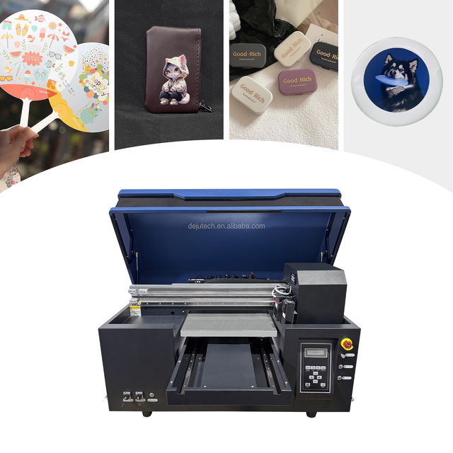 A2 UV Flatbed Printer for Acrylic Wood Glass Metal Phone Case Direct Printing with XP600 Epson I3200 Head