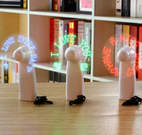 Mini ventilateur portatif de message de LED affichage de Flash de texte programmable personnalisé LED électrique portatif ventilateur personnalisé de promotion de batterie USB