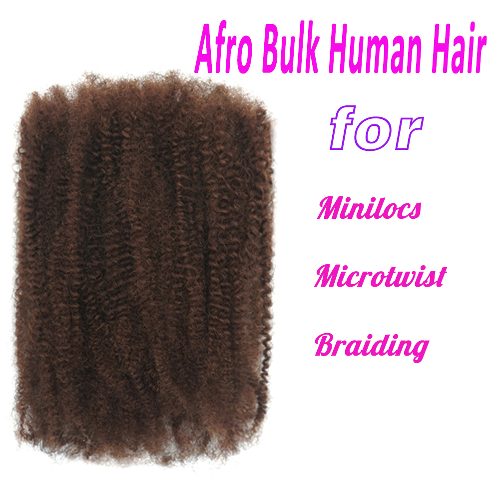 Vast Hair KAMA Microlocs Human Hair Extensions Natural Dark Brown Afro Kinky Bulk Human Hair for Braids Curly thumbnail 3