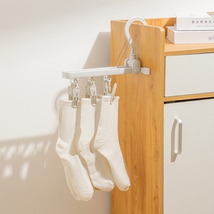 Multi-functional Household Folding Drying Sock Clip Windproof Hat Drying <b>Wardrobe</b> Storage Rack Travel <b>Portable</b> - Product Image 1