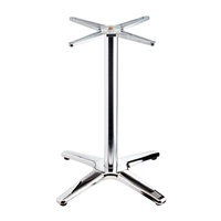 Socle de table à 4 pieds avec pieds en acier inoxydable et aluminium pour table de bistrot, café, restaurant