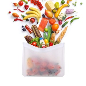 Bolsas reutilizables con cierre hermético para alimentos, bolsas de almacenamiento de alimentos reutilizables de PEVA, bolsas para sándwiches para congelador de PEVA - Product Image 3