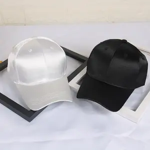 여름 모자 남자 단색 실크 새틴 야구 모자 Snapback 도매 사용자 정의 6 패널 Snapback 여성 모자