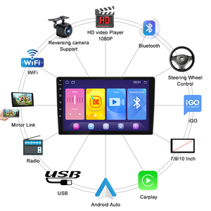 6580 Universal 7/9/10 ''Multimedia 2Din doble WIFI coche <span class=keywords><strong>Mp5</strong></span> reproductor estéreo Radio Android 12 GPS Navi <span class=keywords><strong>Player</strong></span> - Product Image 4