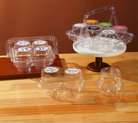 Boîte à Cupcake de livraison directe d'usine Blister Transparent Muffin Cup Dessert Boîte d'emballage Portable 1/2/4/6 tasses Mousse Cup