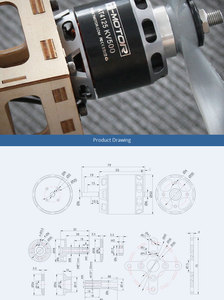 New T-MOTOR AT4130 230KV 300KV 450KV Plastic Brushless Outrunner Motor for <b>RC</b> Fixed Wing Airplane & <b>Drone</b> Exterior Rotor Motors - Product Image 6