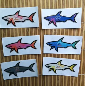 Pegatina de vinilo con forma de tiburón Paul Shark, con acabado brillante, autoadhesiva, decorativa, para regalos promocionales - Product Image 4
